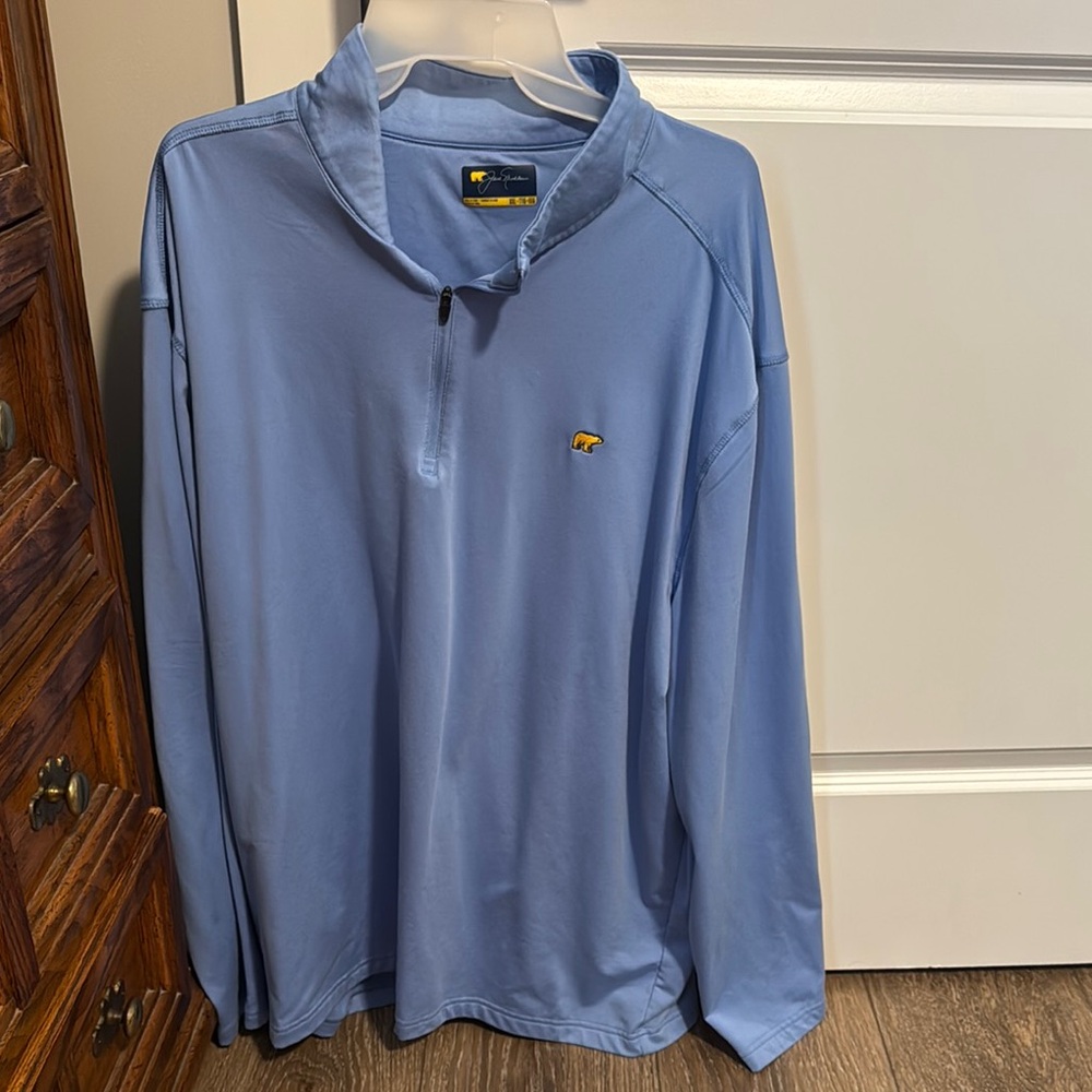 Men's Light Blue Quarter-Zip Pullover by [Brand]